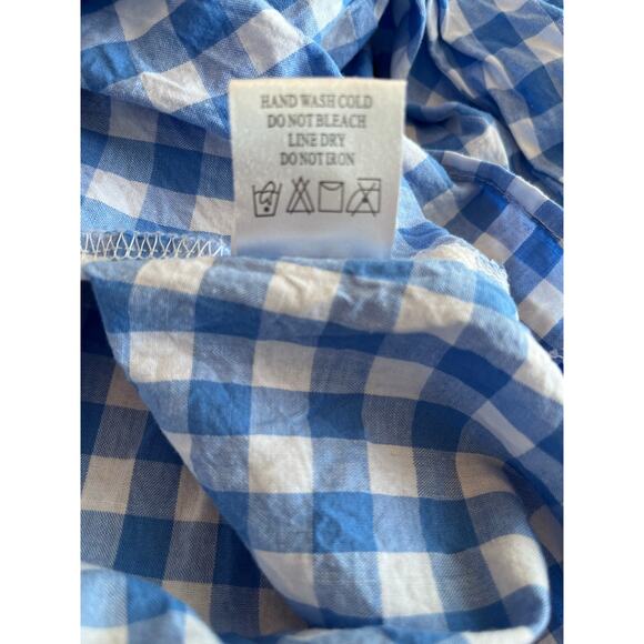 MARIE NICOLE | Smocked Fire Truck Embroidered Blue & White Gingham Dress Size 2T - Picture 8 of 8